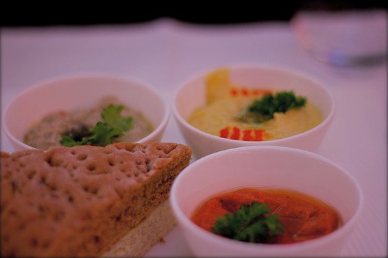 Qatar Airways Business Class 787 Food