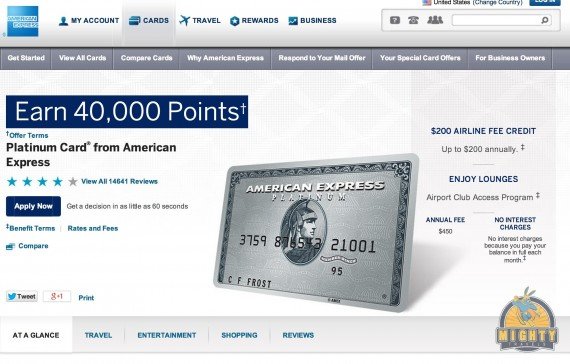 Review: American Express Platinum credit card - earn 40,000 points at sign-Up