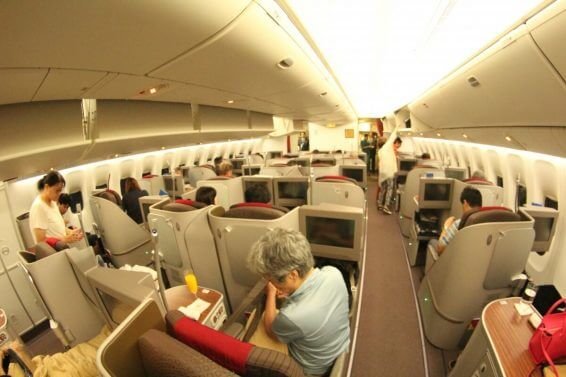Garuda Business Class section on 777W