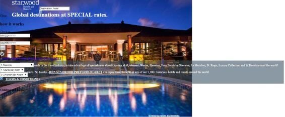 Starwood Hotels airline employee discount